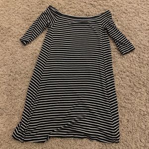 off the shoulder flowy dress